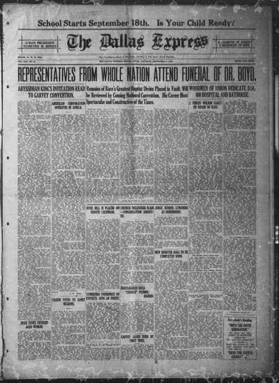 Dallas Express, Sep 9, 1922