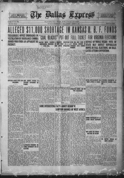 Dallas Express, Oct 21, 1922