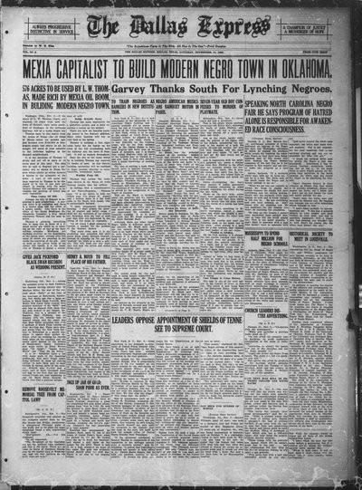Dallas Express, Nov 11, 1922