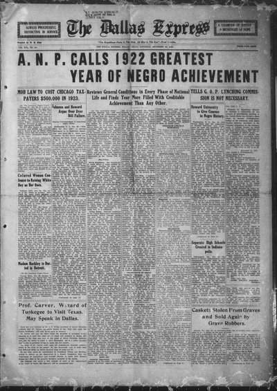 Dallas Express, Dec 30, 1922