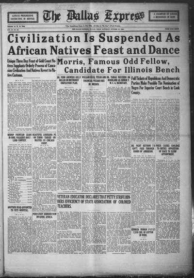 Dallas Express, Oct 13, 1923