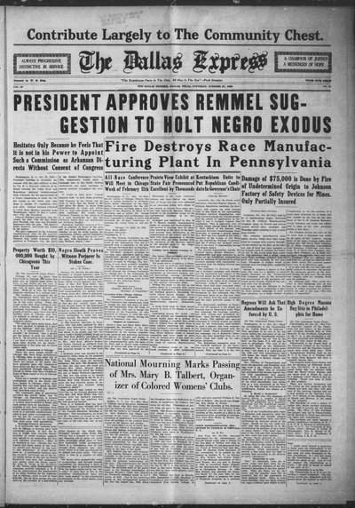 Dallas Express, Oct 27, 1923