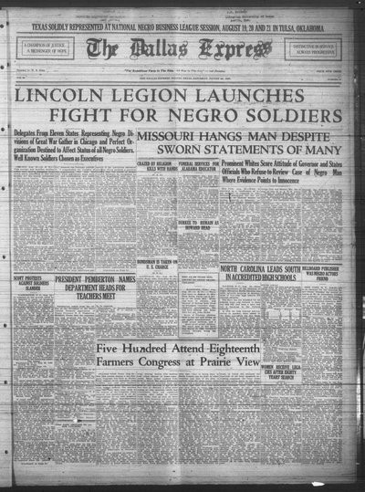 Dallas Express, Aug 22, 1925