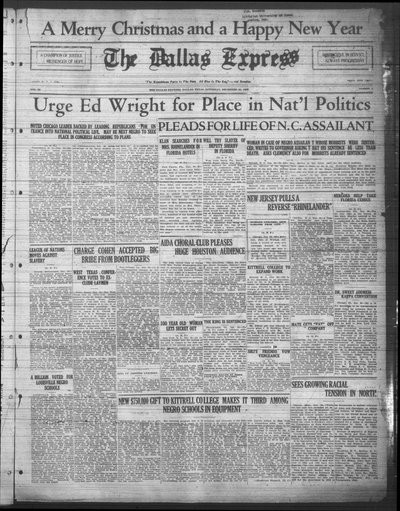 Dallas Express, Dec 26, 1925
