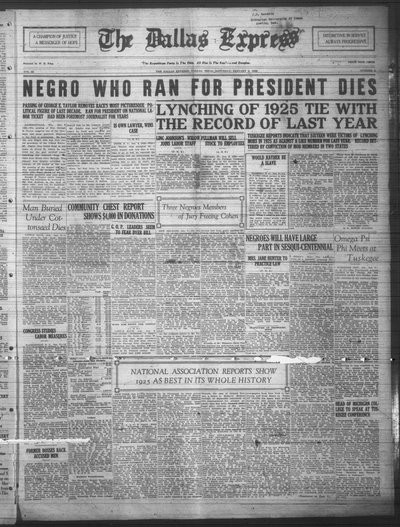 Dallas Express, Jan 9, 1926