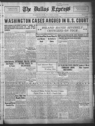 Dallas Express, Jan 16, 1926
