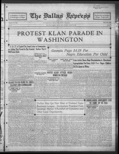 Dallas Express, Aug 28, 1926