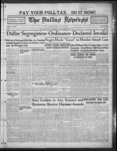 Dallas Express, Dec 18, 1926