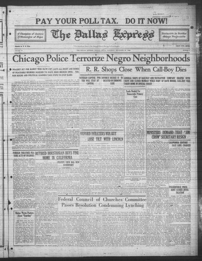 Dallas Express, Dec 25, 1926