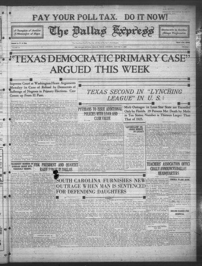Dallas Express, Jan 8, 1927