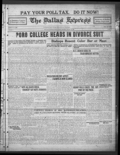 Dallas Express, Jan 22, 1927