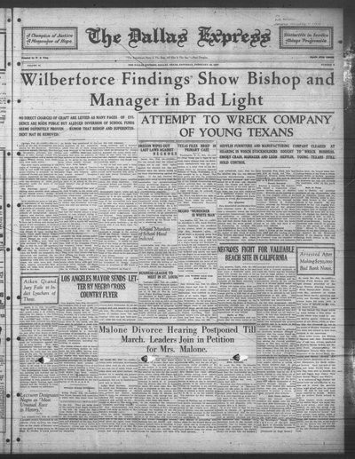 Dallas Express, Feb 12, 1927