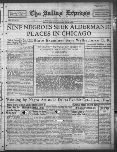 Dallas Express, Feb 19, 1927