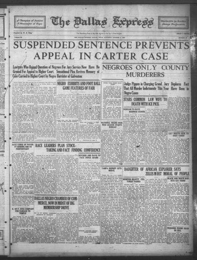 Dallas Express, Oct 8, 1927