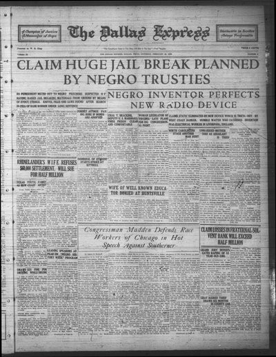 Dallas Express, Feb 18, 1928