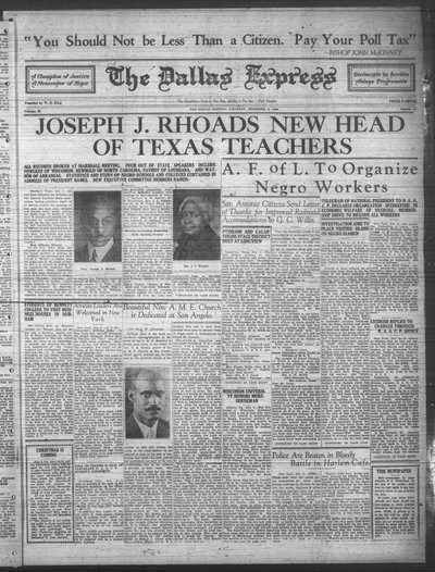 Dallas Express, Dec 8, 1928