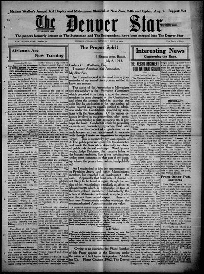 Denver Star, Jul 19, 1913