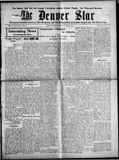 Denver Star, May 23, 1914