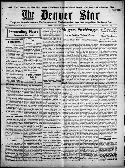 Denver Star, Sep 19, 1914
