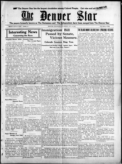 Denver Star, Jan 16, 1915