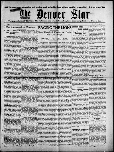 Denver Star, Feb 27, 1915