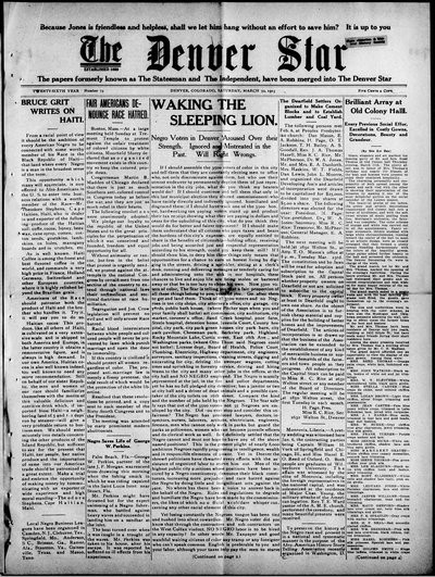 Denver Star, Mar 20, 1915