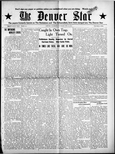 Denver Star, Feb 19, 1916