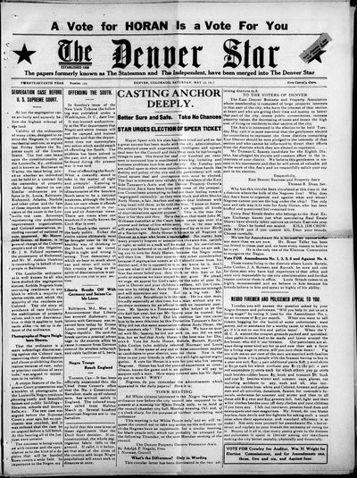 Denver Star, May 12, 1917