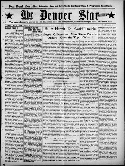 Denver Star, Apr 20, 1918