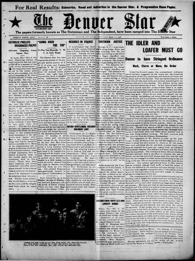 Denver Star, May 11, 1918