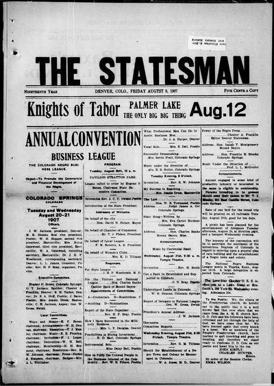 Denver Star, Aug 9, 1907