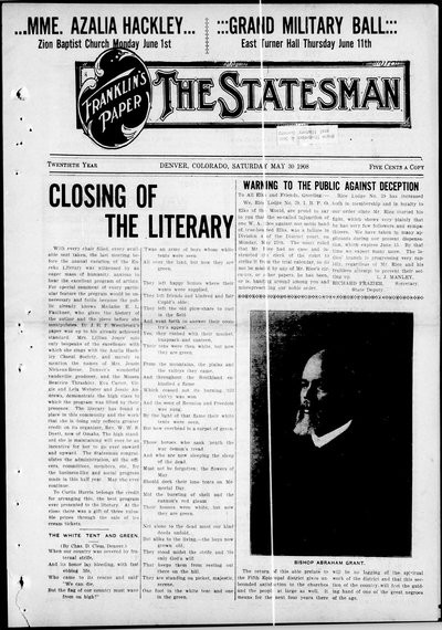 Denver Star, May 30, 1908