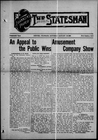Denver Star, Jan 23, 1909
