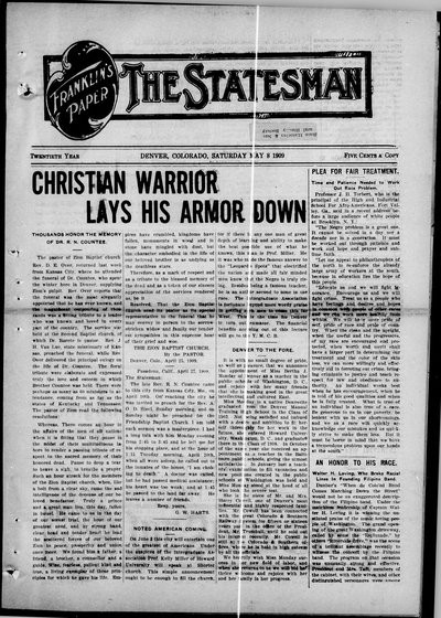 Denver Star, May 8, 1909