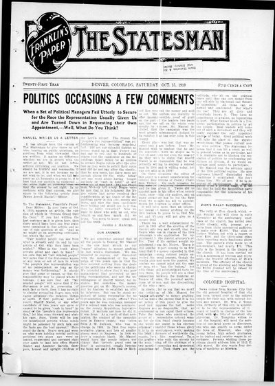 Denver Star, Oct 15, 1910