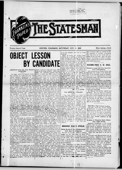 Denver Star, Nov 26, 1910