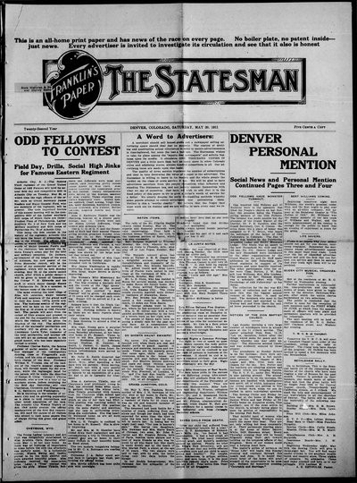 Denver Star, May 20, 1911