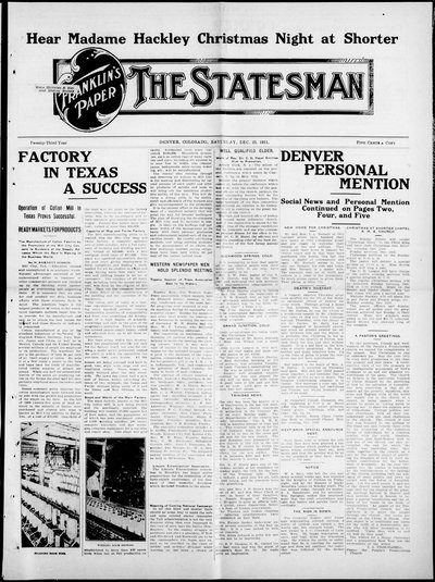 Denver Star, Dec 23, 1911