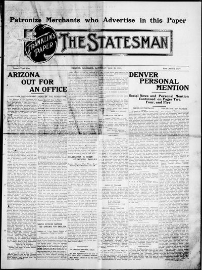 Denver Star, Jan 20, 1912