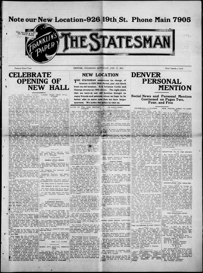 Denver Star, Feb 10, 1912