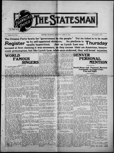 Denver Star, Apr 20, 1912