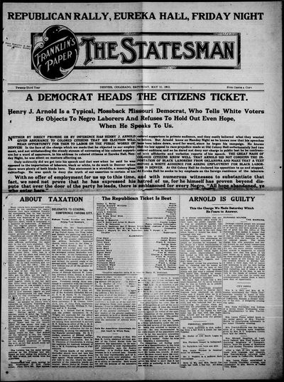 Denver Star, May 11, 1912