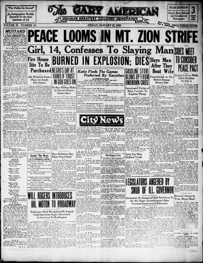 Gary American, Jan 25, 1929