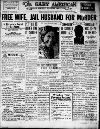 Gary American, Feb 15, 1929