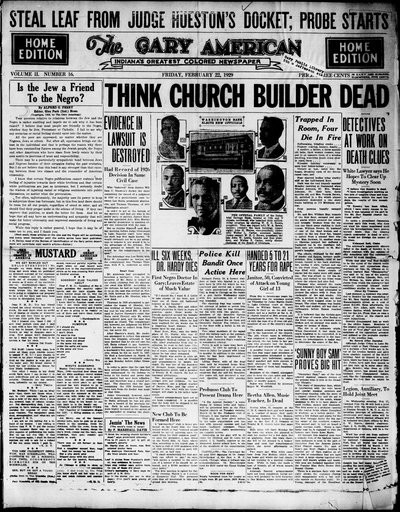 Gary American, Feb 22, 1929
