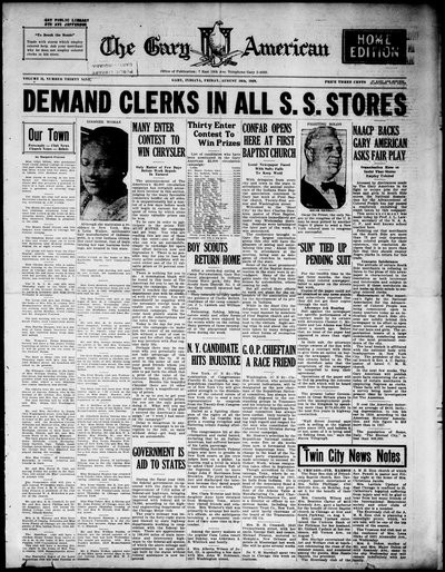 Gary American, Aug 16, 1929