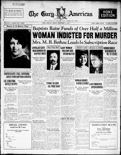 Gary American, Sep 13, 1929