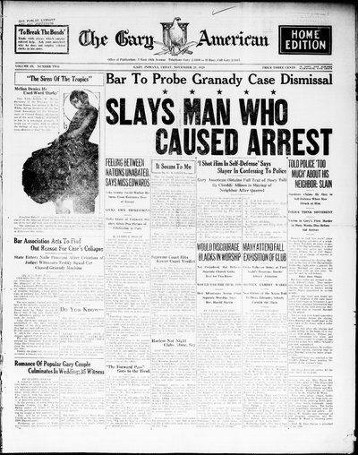 Gary American, Nov 29, 1929