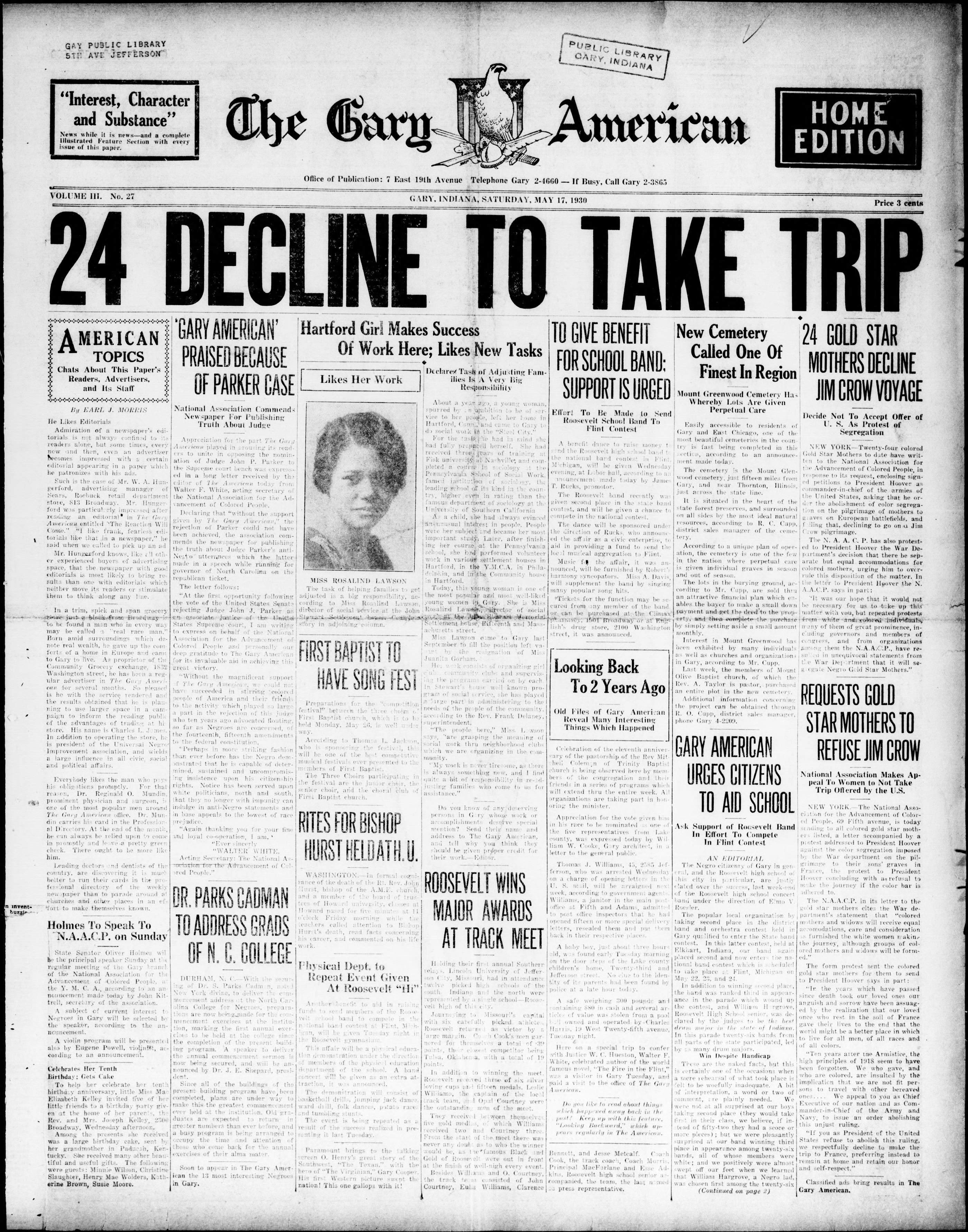 Gary American, May 17, 1930