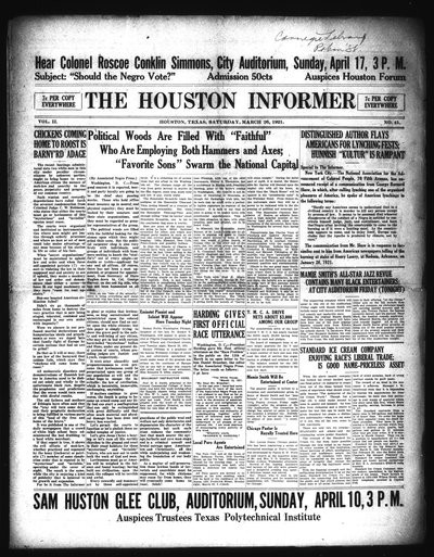 Houston Informer, Mar 26, 1921